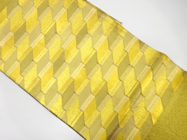 JAPANESE FUKURO OBI / SAGANISHIKI / WOVEN ABSTRACT STRIPE